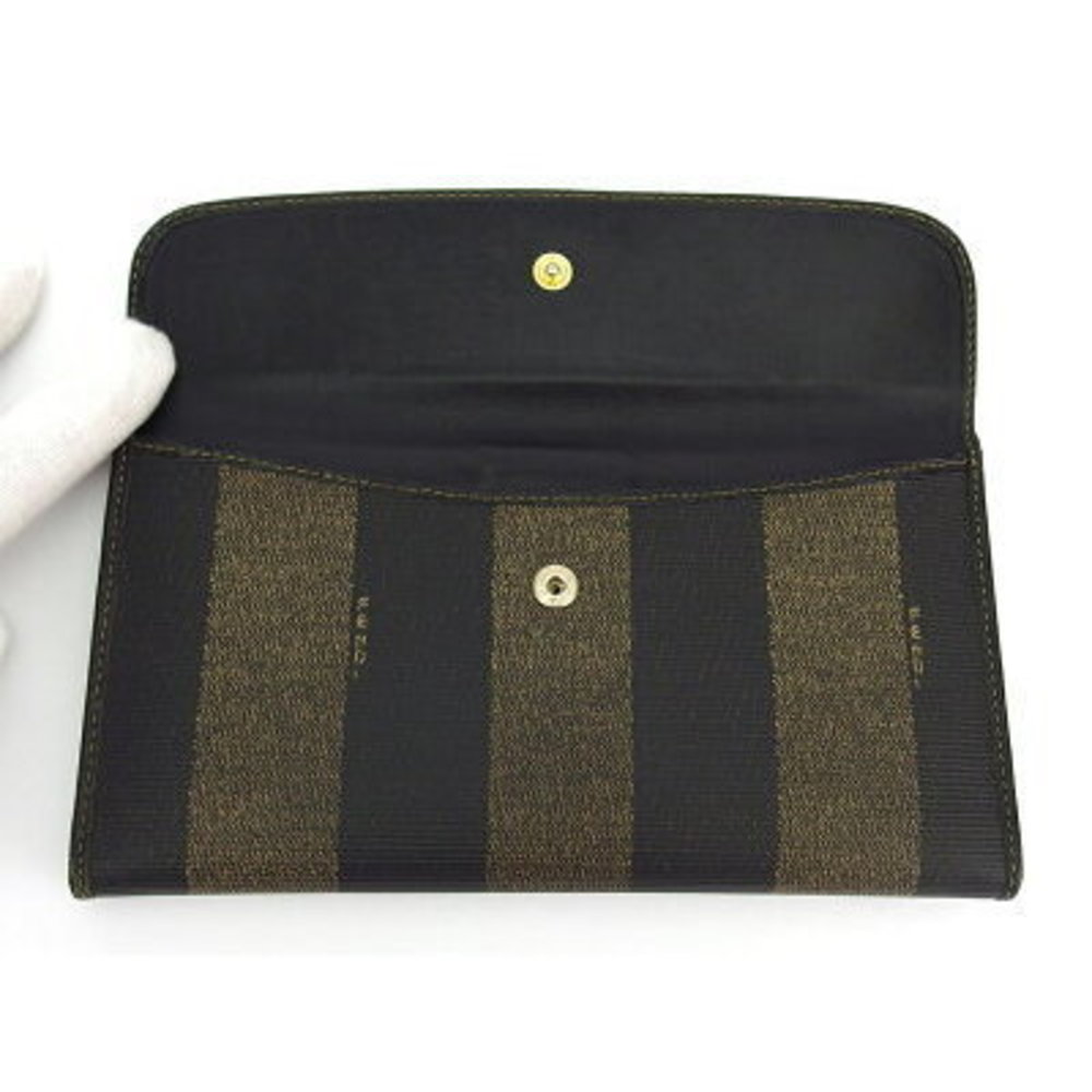 FENDI long Wallet black beige leather Pecan - Picture 6 of 6